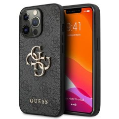 Guess GUESS GUHCP13X4GMGGR IPHONE 13 PRO MAX 6,7" ŠEDÝ/ŠEDÝ PEVNÝ OBAL 4G VELKÉ KOVOVÉ LOGO