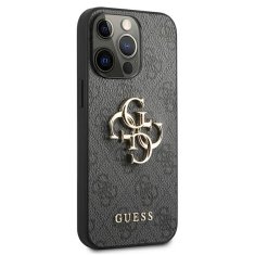 Guess GUESS GUHCP13X4GMGGR IPHONE 13 PRO MAX 6,7" ŠEDÝ/ŠEDÝ PEVNÝ OBAL 4G VELKÉ KOVOVÉ LOGO