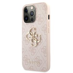 Guess GUESS GUHCP13L4GMGPI IPHONE 13 PRO / 13 6,1" RŮŽOVÝ/RŮŽOVÝ PEVNÝ OBAL 4G VELKÉ KOVOVÉ LOGO