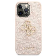 Guess GUESS GUHCP13L4GMGPI IPHONE 13 PRO / 13 6,1" RŮŽOVÝ/RŮŽOVÝ PEVNÝ OBAL 4G VELKÉ KOVOVÉ LOGO