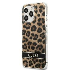 Guess GUESS GUHCP13LHSLEOW IPHONE 13 PRO / 13 6,1" HNĚDÉ/HNĚDÉ PEVNÉ POUZDRO LEOPARD