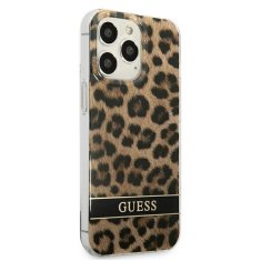 Guess GUESS GUHCP13LHSLEOW IPHONE 13 PRO / 13 6,1" HNĚDÉ/HNĚDÉ PEVNÉ POUZDRO LEOPARD