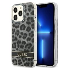 Guess GUESS GUHCP13LHSLEOK IPHONE 13 PRO / 13 6,1" ŠEDÝ/ŠEDÝ PEVNÝ OBAL LEOPARD