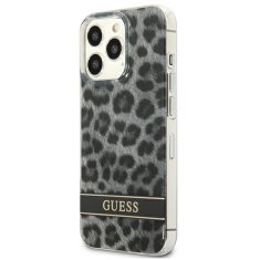 Guess GUESS GUHCP13LHSLEOK IPHONE 13 PRO / 13 6,1" ŠEDÝ/ŠEDÝ PEVNÝ OBAL LEOPARD