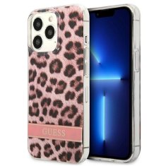 Guess GUESS GUHCP13XHSLEOP IPHONE 13 PRO MAX 6,7" RŮŽOVÉ/RŮŽOVÉ PEVNÉ POUZDRO LEOPARD