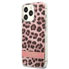 Guess GUESS GUHCP13XHSLEOP IPHONE 13 PRO MAX 6,7" RŮŽOVÉ/RŮŽOVÉ PEVNÉ POUZDRO LEOPARD