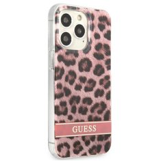 Guess GUESS GUHCP13XHSLEOP IPHONE 13 PRO MAX 6,7" RŮŽOVÉ/RŮŽOVÉ PEVNÉ POUZDRO LEOPARD