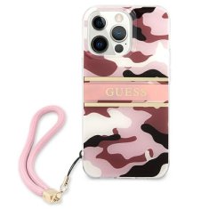 Guess GUESS GUHCP13XKCABPI IPHONE 13 PRO MAX 6,7" RŮŽOVÉ/RŮŽOVÉ PEVNÉ POUZDRO CAMO STRAP COLLECTION