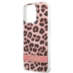 Guess GUESS GUHCP13XHSLEOP IPHONE 13 PRO MAX 6,7" RŮŽOVÉ/RŮŽOVÉ PEVNÉ POUZDRO LEOPARD