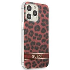 Guess GUESS GUHCP13LHSLEOR IPHONE 13 PRO / 13 6,1" ČERVENÝ/ČERVENÝ PEVNÝ OBAL LEOPARD