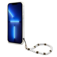 Guess GUESS GUHCP13LKPSWH IPHONE 13 PRO / 13 6,1" PRŮHLEDNÉ PEVNÉ POUZDRO WHITE PEARL