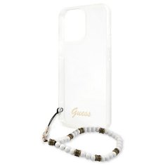 Guess GUESS GUHCP13LKPSWH IPHONE 13 PRO / 13 6,1" PRŮHLEDNÉ PEVNÉ POUZDRO WHITE PEARL