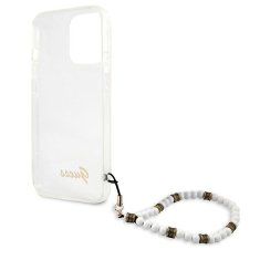 Guess GUESS GUHCP13LKPSWH IPHONE 13 PRO / 13 6,1" PRŮHLEDNÉ PEVNÉ POUZDRO WHITE PEARL