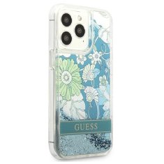 Guess GUESS GUHCP13LLFLSN IPHONE 13 PRO / 13 6,1" ZELENÝ/ZELENÝ PEVNÝ OBAL FLOWER LIQUID GLITTER