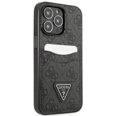 Guess GUESS GUHCP13LP4TPK IPHONE 13 PRO / 13 6,1" ČERNÝ/ČERNÝ PEVNÝ OBAL 4G SLOT PRO KARTY S TROJÚHELNÍKEM