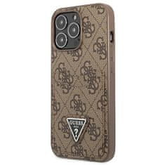 Guess GUESS GUHCP13LP4TPW IPHONE 13 PRO / 13 6,1" HNĚDÝ/HNĚDÝ PEVNÝ OBAL 4G SLOT NA KARTY S TROJÚHELNÍKEM