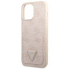 Guess GUESS GUHCP13XP4TPP IPHONE 13 PRO MAX 6,7" RŮŽOVÝ/RŮŽOVÝ PEVNÝ OBAL 4G SLOT NA KARTY S LOGEM TROJÚHELNÍKU