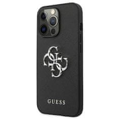 Guess GUESS GUHCP13LSA4GSBK IPHONE 13 PRO/13 6,1" ČERNÝ/ČERNÝ PEVNÝ OBAL SAFFIANO 4G METAL LOGO