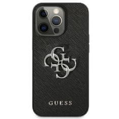 Guess GUESS GUHCP13LSA4GSBK IPHONE 13 PRO/13 6,1" ČERNÝ/ČERNÝ PEVNÝ OBAL SAFFIANO 4G METAL LOGO