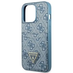 Guess GUESS GUHCP13LP4TPB IPHONE 13 PRO / 13 6,1" MODRO/MODRÉ PEVNÉ POUZDRO 4G SLOT PRO KARTY S LOGEM TROJÚHELNÍKU