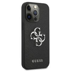 Guess GUESS GUHCP13LSA4GSBK IPHONE 13 PRO/13 6,1" ČERNÝ/ČERNÝ PEVNÝ OBAL SAFFIANO 4G METAL LOGO