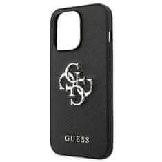 Guess GUESS GUHCP13LSA4GSBK IPHONE 13 PRO/13 6,1" ČERNÝ/ČERNÝ PEVNÝ OBAL SAFFIANO 4G METAL LOGO