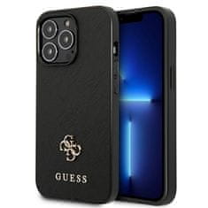 Guess GUESS GUHCP13LPS4MK IPHONE 13 PRO / 13 6,1" ČERNÝ/ČERNÝ PEVNÝ OBAL SAFFIANO 4G MALÉ KOVOVÉ LOGO