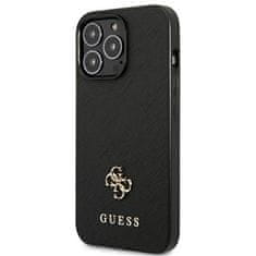 Guess GUESS GUHCP13LPS4MK IPHONE 13 PRO / 13 6,1" ČERNÝ/ČERNÝ PEVNÝ OBAL SAFFIANO 4G MALÉ KOVOVÉ LOGO