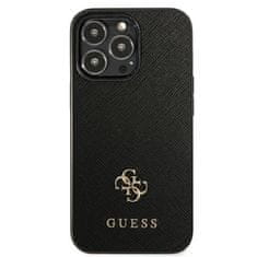 Guess GUESS GUHCP13LPS4MK IPHONE 13 PRO / 13 6,1" ČERNÝ/ČERNÝ PEVNÝ OBAL SAFFIANO 4G MALÉ KOVOVÉ LOGO