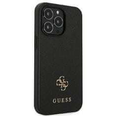 Guess GUESS GUHCP13LPS4MK IPHONE 13 PRO / 13 6,1" ČERNÝ/ČERNÝ PEVNÝ OBAL SAFFIANO 4G MALÉ KOVOVÉ LOGO