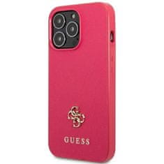 Guess GUESS GUHCP13LPS4MF IPHONE 13 PRO / 13 6,1" RŮŽOVÝ/RŮŽOVÝ PEVNÝ OBAL SAFFIANO 4G MALÉ KOVOVÉ LOGO