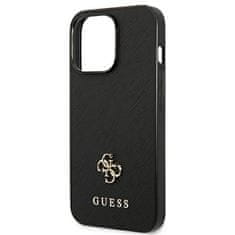 Guess GUESS GUHCP13LPS4MK IPHONE 13 PRO / 13 6,1" ČERNÝ/ČERNÝ PEVNÝ OBAL SAFFIANO 4G MALÉ KOVOVÉ LOGO