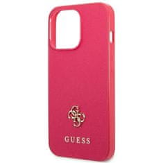 Guess GUESS GUHCP13LPS4MF IPHONE 13 PRO / 13 6,1" RŮŽOVÝ/RŮŽOVÝ PEVNÝ OBAL SAFFIANO 4G MALÉ KOVOVÉ LOGO