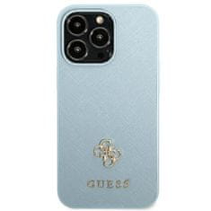 Guess GUESS GUHCP13LPS4MB IPHONE 13 PRO / 13 6,1" MODRO/MODRÉ PEVNÉ POUZDRO SAFFIANO 4G MALÉ KOVOVÉ LOGO