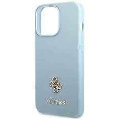 Guess GUESS GUHCP13LPS4MB IPHONE 13 PRO / 13 6,1" MODRO/MODRÉ PEVNÉ POUZDRO SAFFIANO 4G MALÉ KOVOVÉ LOGO