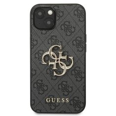 Guess GUESS GUHCP13M4GMGGR IPHONE 13 / 14 / 15 6,1" ŠEDÝ/ŠEDÝ PEVNÝ OBAL 4G VELKÉ KOVOVÉ LOGO