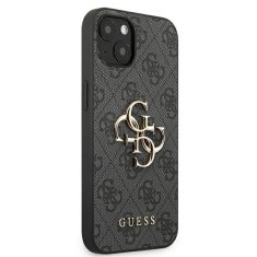 Guess GUESS GUHCP13M4GMGGR IPHONE 13 / 14 / 15 6,1" ŠEDÝ/ŠEDÝ PEVNÝ OBAL 4G VELKÉ KOVOVÉ LOGO