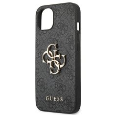 Guess GUESS GUHCP13M4GMGGR IPHONE 13 / 14 / 15 6,1" ŠEDÝ/ŠEDÝ PEVNÝ OBAL 4G VELKÉ KOVOVÉ LOGO