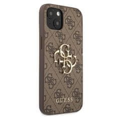 Guess GUESS GUHCP13M4GMGBR IPHONE 13 / 14 / 15 HNĚDÝ/HNĚDÝ PEVNÝ OBAL 4G BIG METAL LOGO