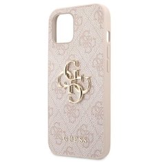 Guess GUESS GUHCP13M4GMGPI IPHONE 13 / 14 / 15 6,1" RŮŽOVÝ/RŮŽOVÝ PEVNÝ OBAL 4G BIG METAL LOGO