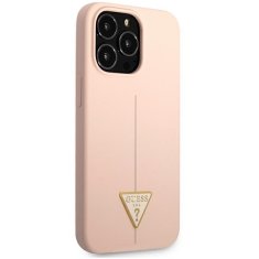 Guess GUESS GUHCP13XSLTGP IPHONE 13 PRO MAX 6,7" RŮŽOVÝ/RŮŽOVÝ PEVNÝ OBAL SILIKONOVÝ TROJÚHELNÍK