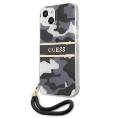 Guess GUESS GUHCP13SKCABBK IPHONE 13 MINI 5,4" ČERNO/ČERNÉ PEVNÉ POUZDRO CAMO STRAP COLLECTION