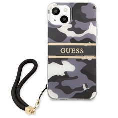 Guess GUESS GUHCP13SKCABBK IPHONE 13 MINI 5,4" ČERNO/ČERNÉ PEVNÉ POUZDRO CAMO STRAP COLLECTION