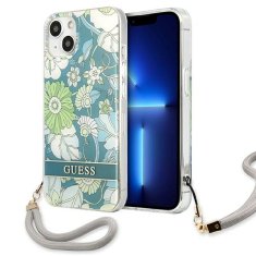 Guess GUESS GUHCP13MHFLSN IPHONE 13/14/15 6,1" ZELENÉ/ZELENÉ PEVNÉ POUZDRO FLOWER STRAP