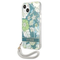 Guess GUESS GUHCP13MHFLSN IPHONE 13/14/15 6,1" ZELENÉ/ZELENÉ PEVNÉ POUZDRO FLOWER STRAP