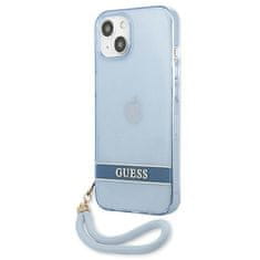 Guess GUESS GUHCP13MHTSGSB IPHONE 13 / 14 / 15 6,1" MODRO/MODRÉ PEVNÉ POUZDRO TRANSLUCENT STRAP