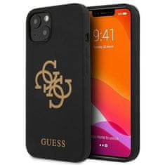 Guess GUESS GUHCP13SLS4GGBK IPHONE 13 MINI 5,4" ČERNÝ/ČERNÝ PEVNÝ OBAL SILIKONOVÉ 4G LOGO