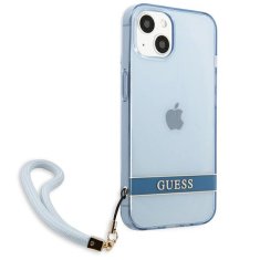 Guess GUESS GUHCP13MHTSGSB IPHONE 13 / 14 / 15 6,1" MODRO/MODRÉ PEVNÉ POUZDRO TRANSLUCENT STRAP