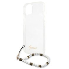 Guess GUESS GUHCP13SKPSWH IPHONE 13 MINI 5,4" PRŮHLEDNÉ PEVNÉ POUZDRO WHITE PEARL