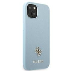 Guess GUESS GUHCP13MPS4MB IPHONE 13 / 14 / 15 6,1" MODRO/MODRÉ PEVNÉ POUZDRO SAFFIANO 4G MALÉ KOVOVÉ LOGO